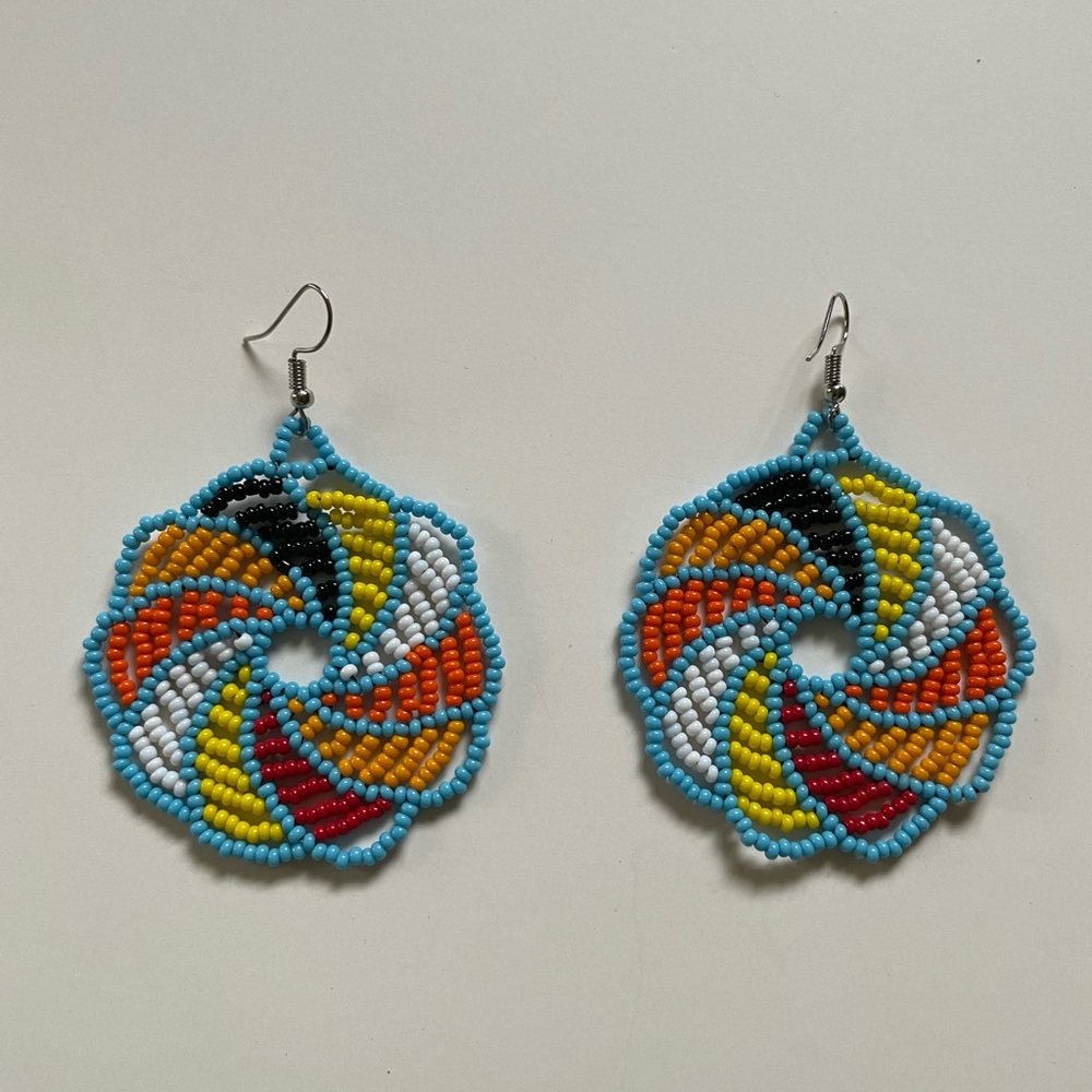 African beaded earrings